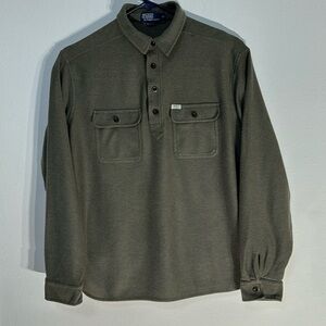 Men’s Polo by Ralph Lauren long sleeve gray color pullover Shirt  Size XL